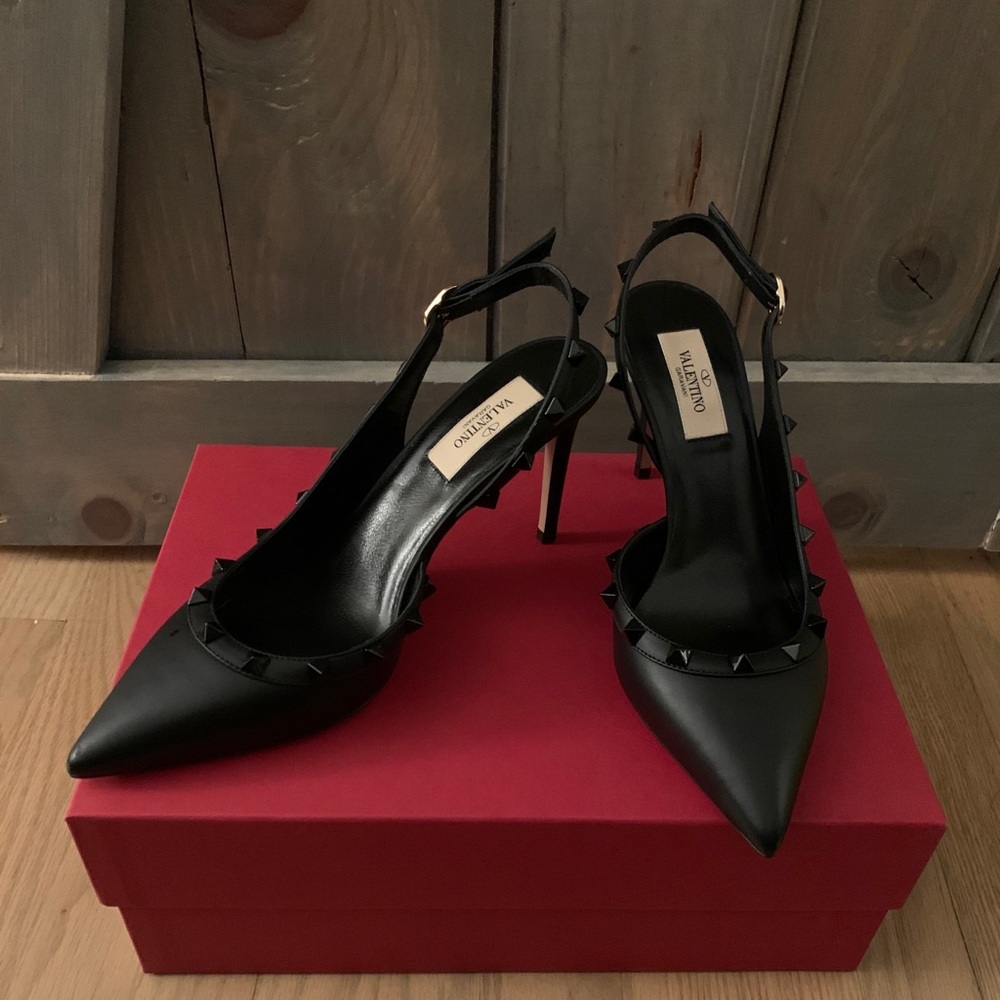 Black Valentino slingback